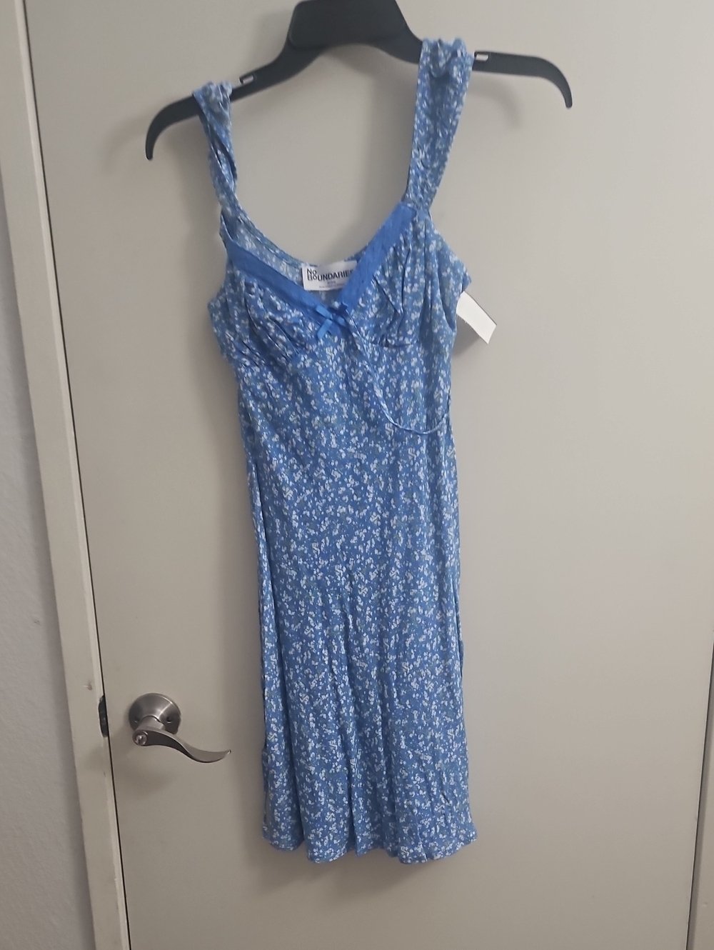 No Boundaries Light Blue Floral Midi Dress